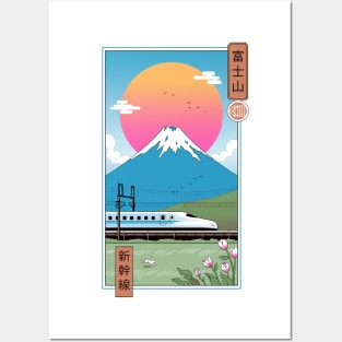 Shinkansen in Mt. Fuji Posters and Art